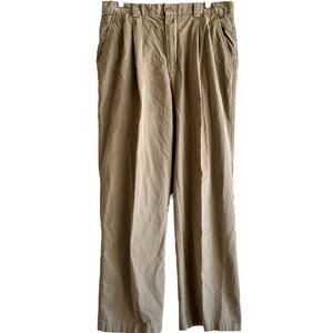 Tommy Bahama Chino Pants Relaxed Fit Pleated Front Straight Pocket Brown 34x29